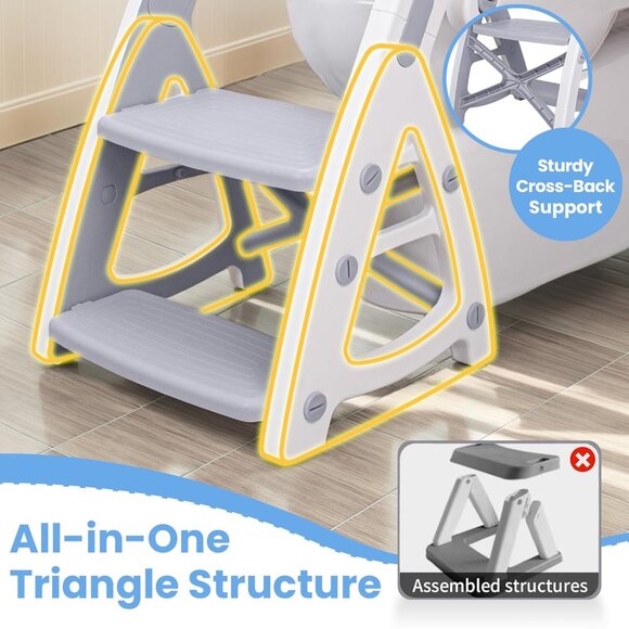 Potty Training Seat Toddler Step Stool Ultimate Stability Toilet Seat Adjustable - Picture 13 of 14